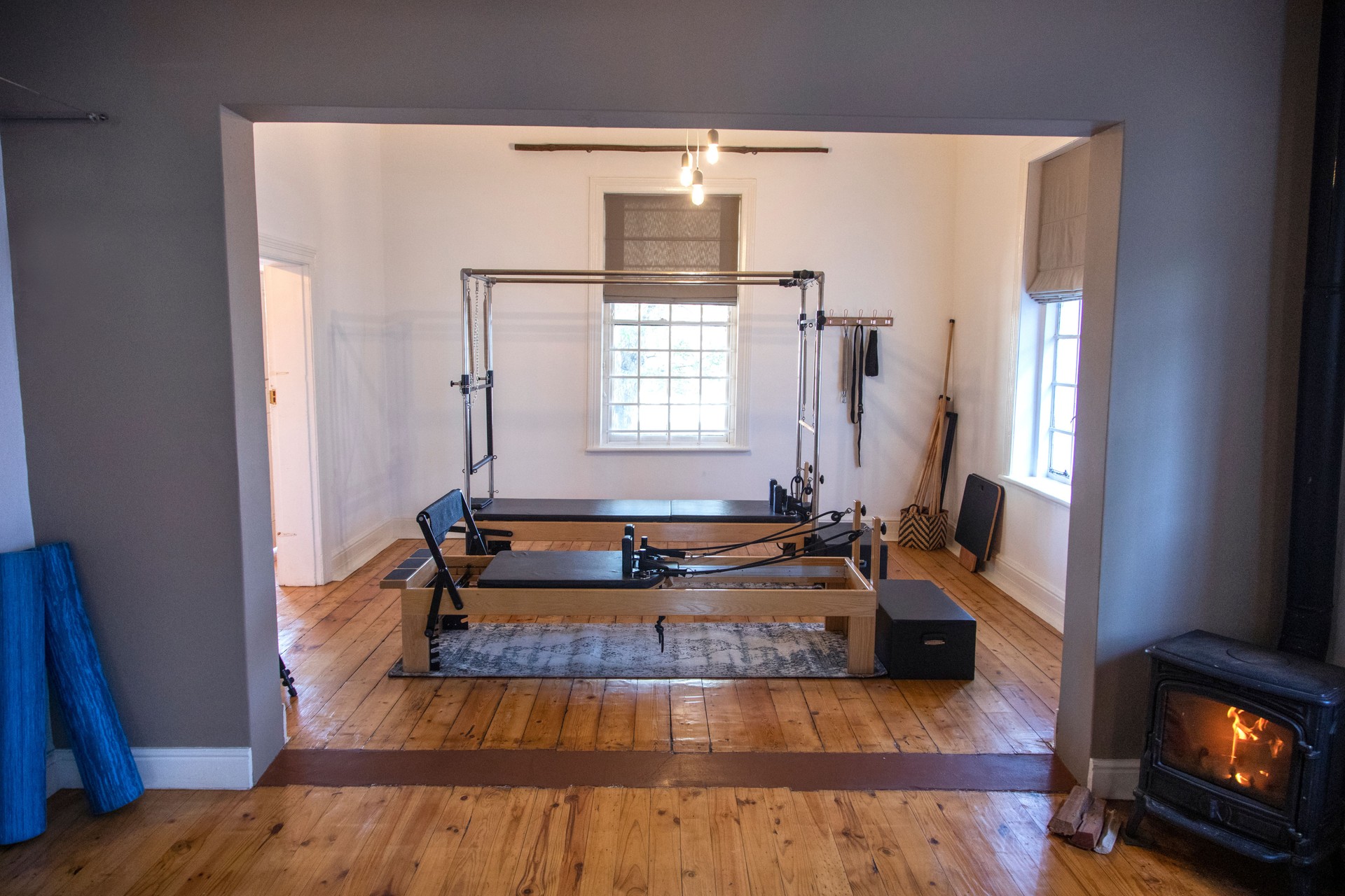 Pilates studio with no people.